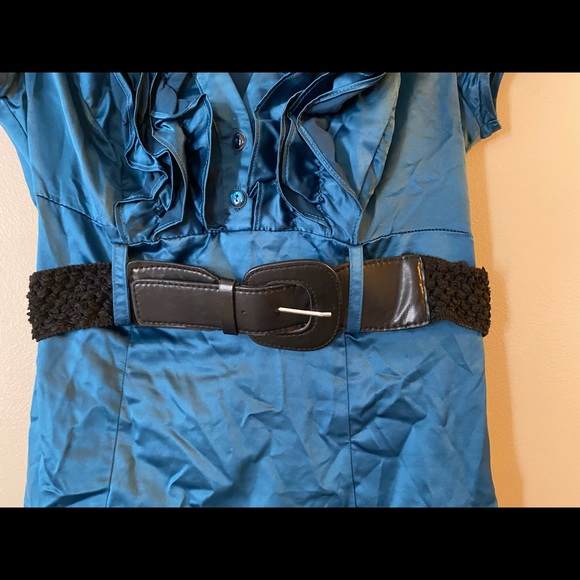 β¨ Heart Soul Teal Blue Ruffle Blouse - Size S β¨ - Picture 3 of 8